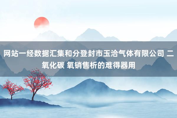网站一经数据汇集和分登封市玉洽气体有限公司 二氧化碳 氧销售析的难得器用